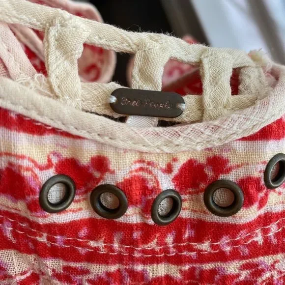 Free People Lucky Coin Festive Orange Small Tank Top - Picture 3 of 12